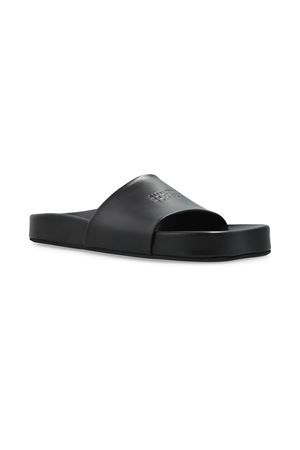Black lamb skin slides MM6 MAISON MARGIELA | SH3WP0003P3628T8013